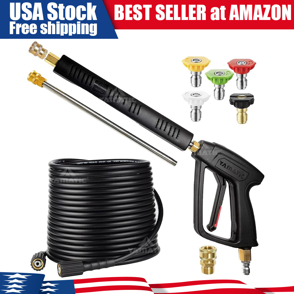 YAMATIC Pressure Washer Gun, Pressure Washer Hose, Extension Wand, Nozzle Tips