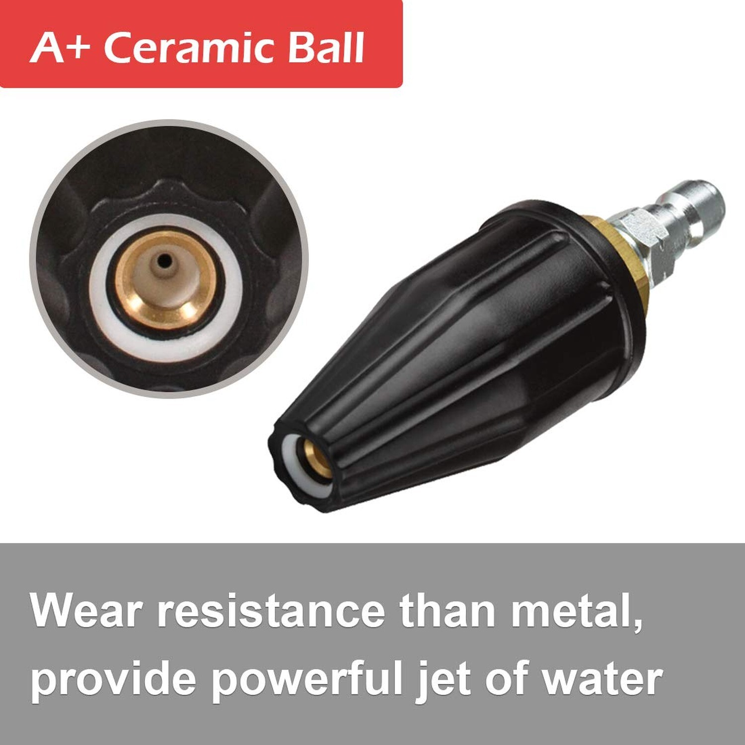 YAMATIC Pressure Washer Tips Turbo Nozzle 4000 PSI Max. 5000 PSI, 360° Rotati…