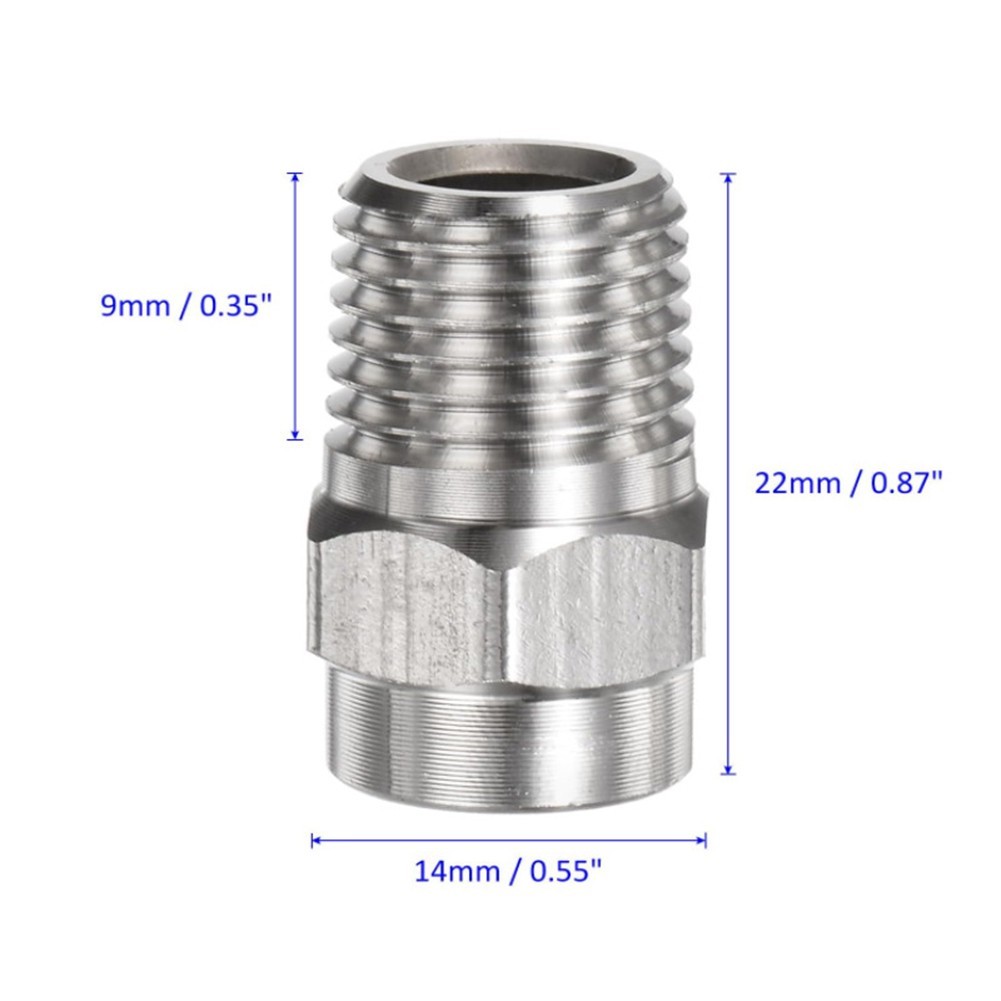 7 Piece High Pressure Nozzle Kit Stainless Steel for Cleaning Machine 40 Degree