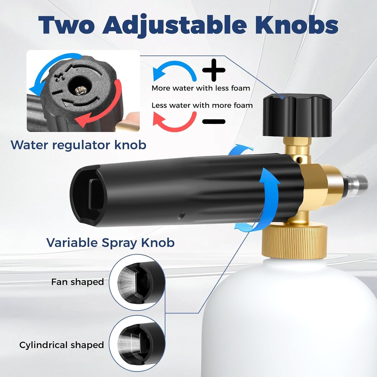 1/4 Inch Industrial Pressure Washer Foam Cannon Car Wash Foam Sprayer for