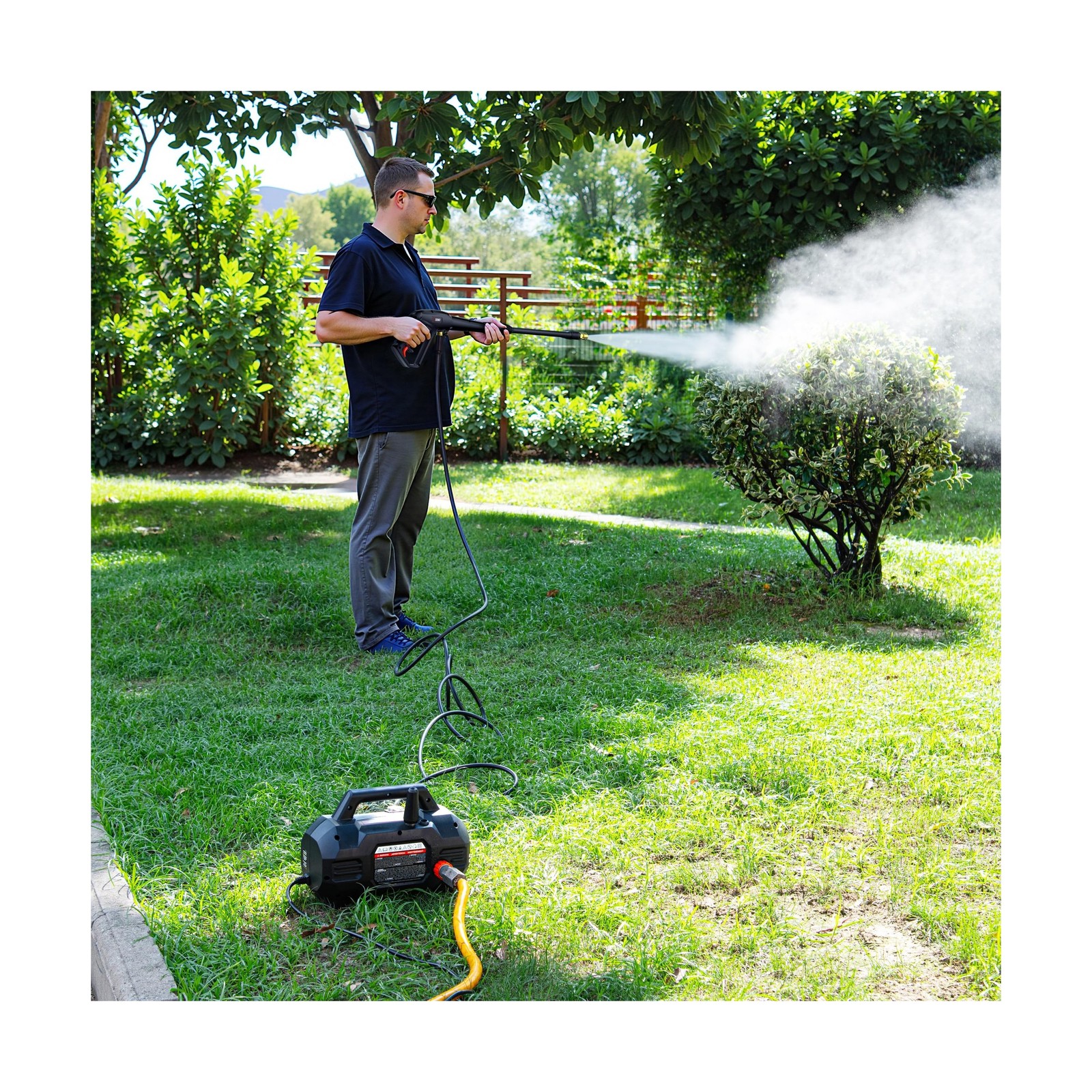 SENIX 13 Amp Electric Pressure Washer – 1700 PSI, 1.2 GPM, Compact with Foam …