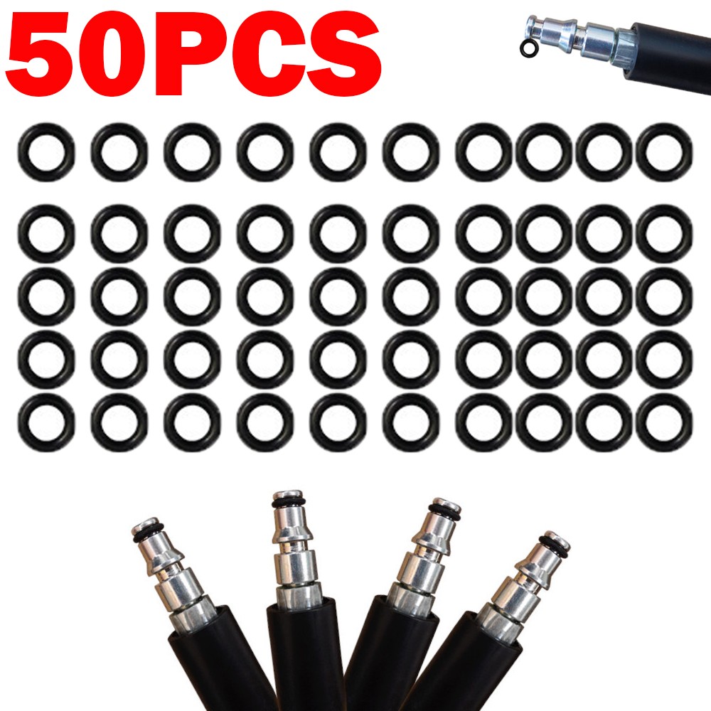 50pcs High Pressure Washer O Ring Kit, Rubber Replacement Seals for Hose Pump