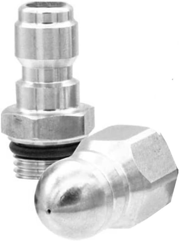 Professional-Grade Compact Pressure Washer Nozzles for Drain Cleaning – 2 Sets