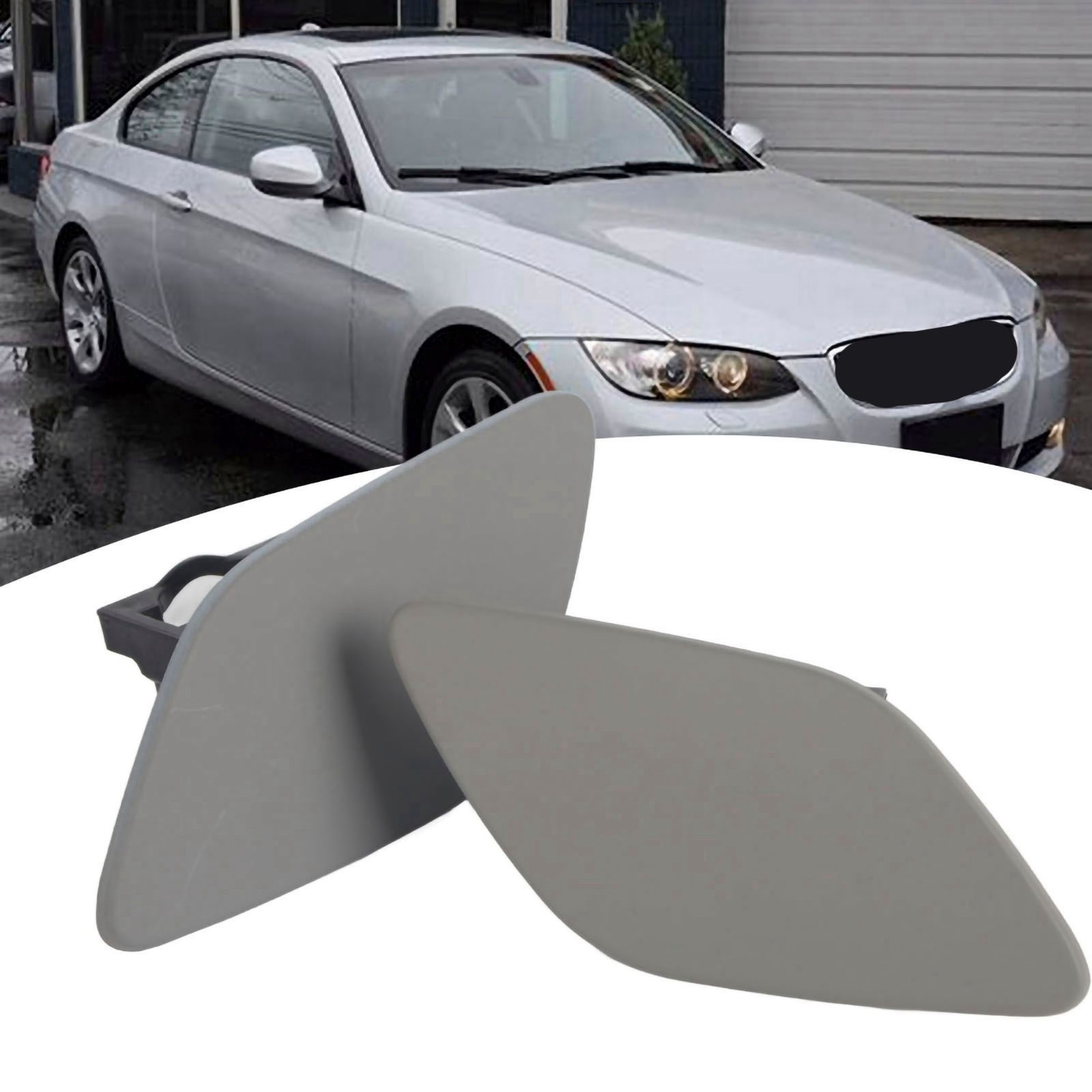 Pair Of Headlight Washer Jet Spray Cap For 3-Series E92 E93 MKPS