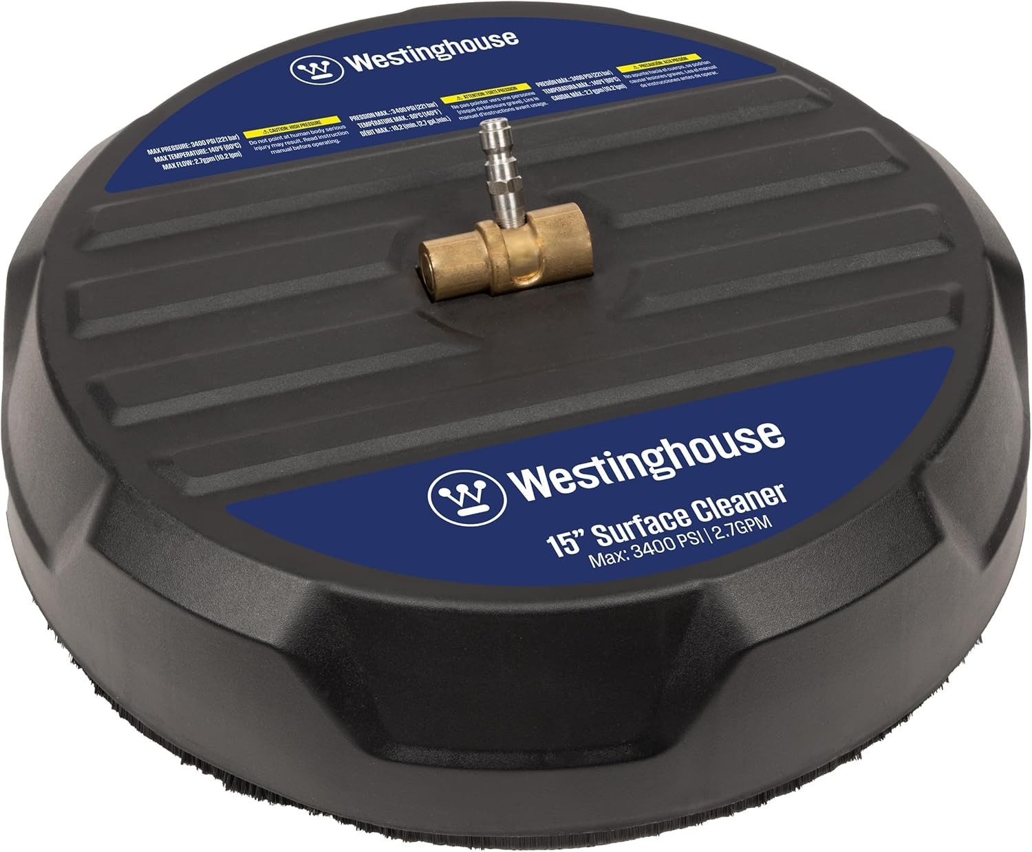 15” Pressure Washer Surface Cleaner Attachment – 3400 Max PSI, 1/4” Connector