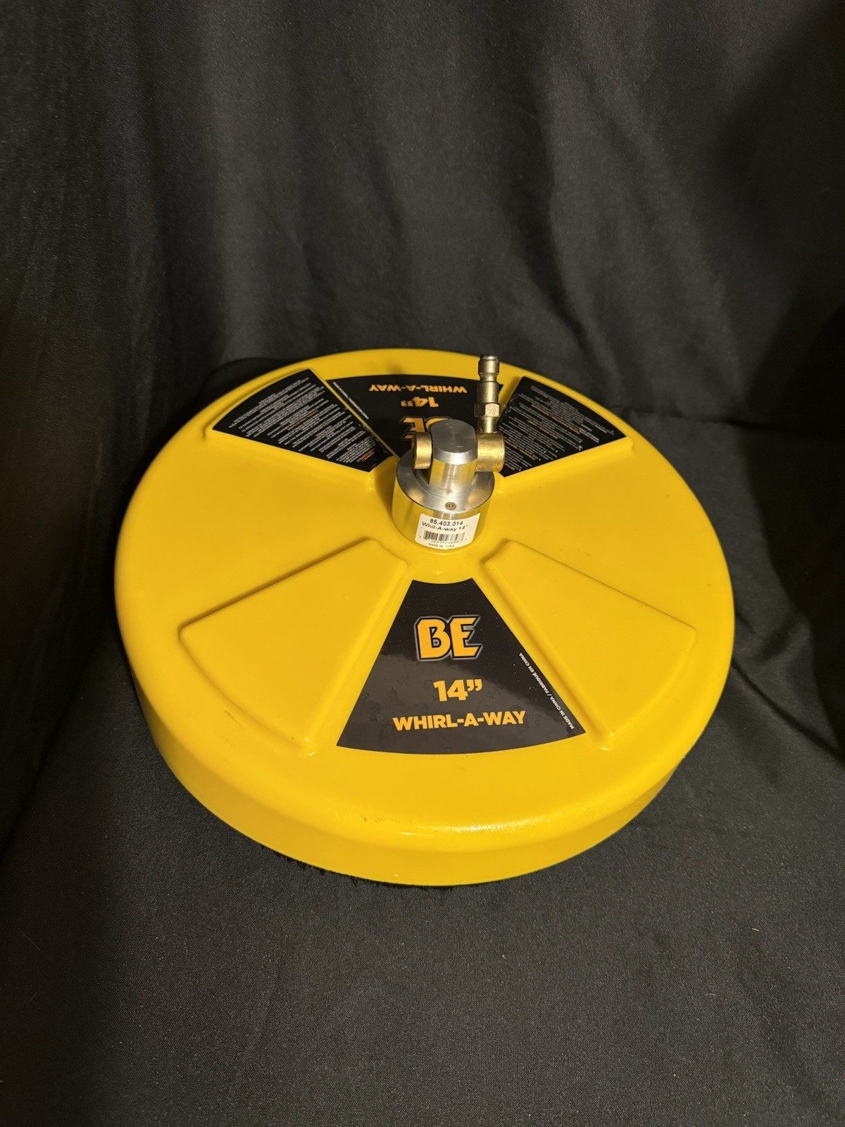 BE PRESSURE 85.403.014 14″ Whirl-A-Way Flat Surface Cleaner Yellow