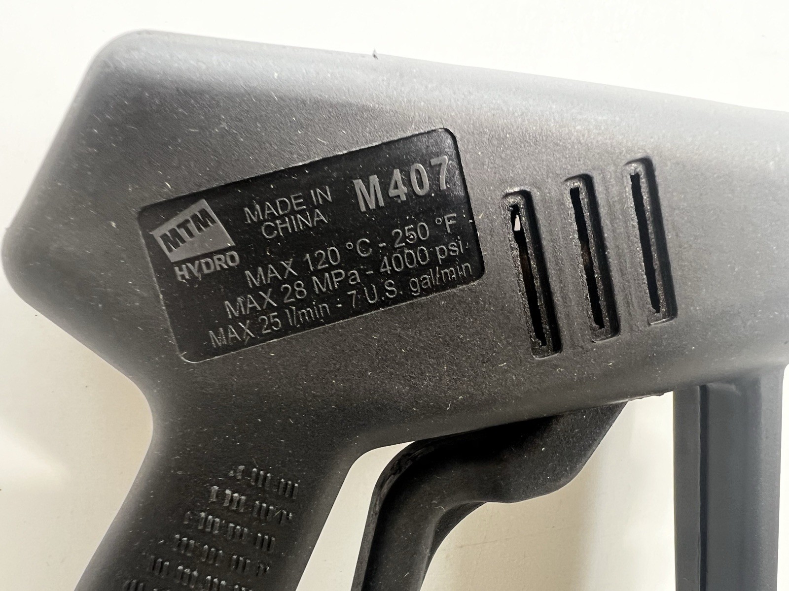 MTM Hydro M407 Pressure Washer Spray Gun 4000 PSI 7 GPM Trigger Gun