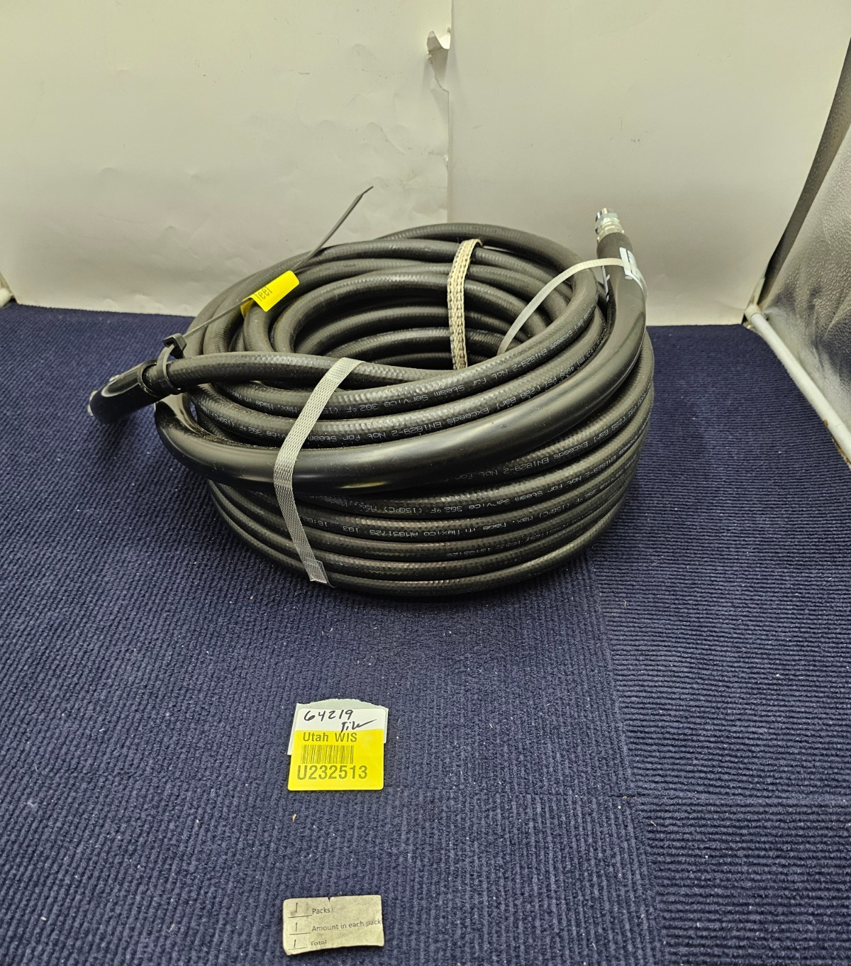 HOTSY 4000 PSI Pressure Washer Hose 75 ft. 280 Bar EN1829-2 Black Heavy Duty