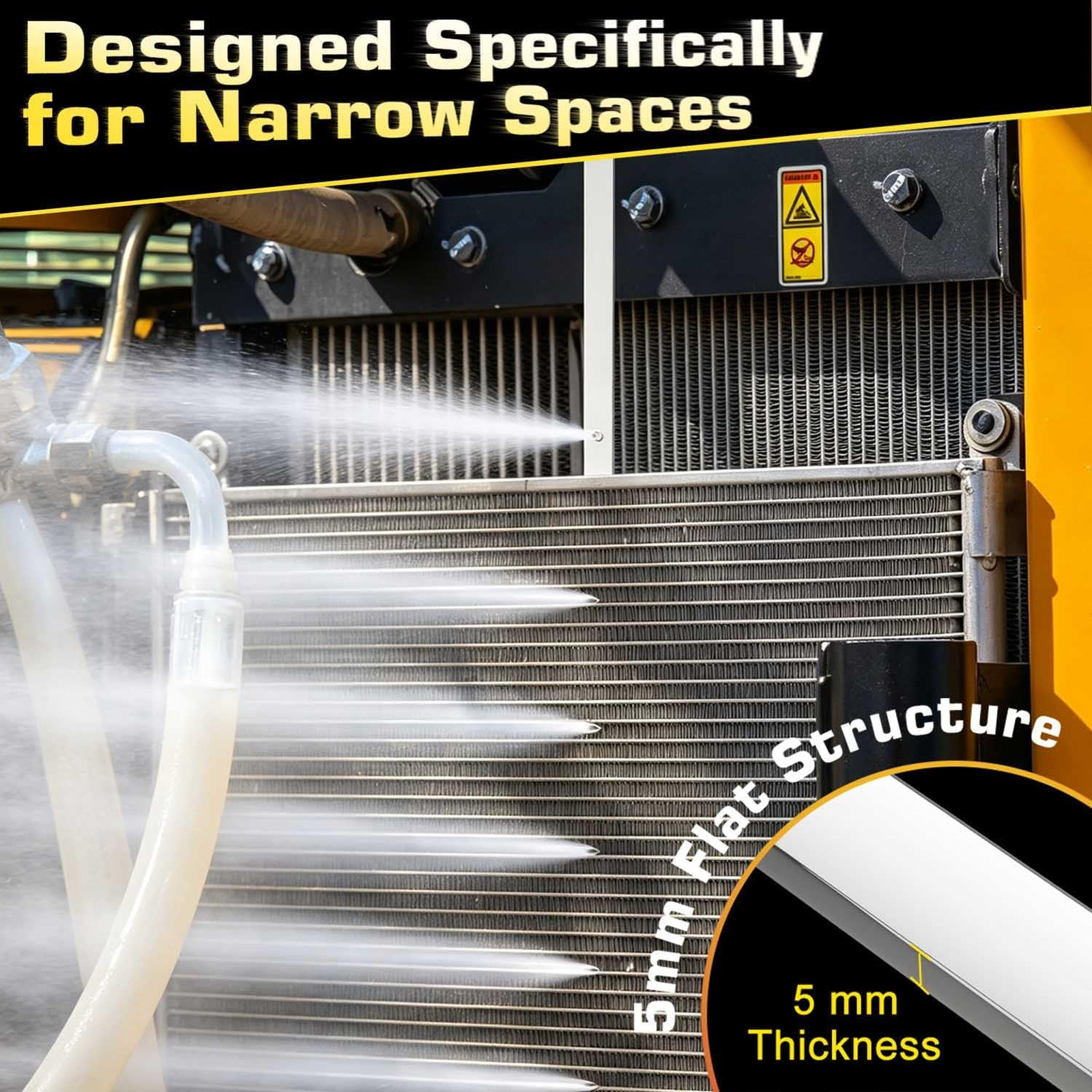 40 Inch and 24 Inch Radiator Cleaning Wand Set with Dual-Mode Nozzles 25 Degree