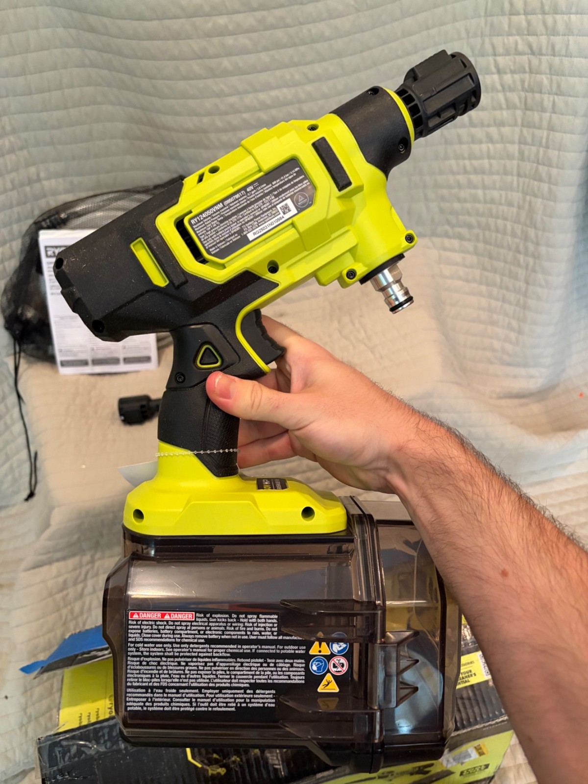 RYOBI 40V HP Brushless EZClean 600 PSI 0.7 GPM Cold Water Power Cleaner