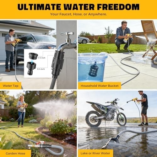 Cordless Pressure Washer for Milwaukee M18 Battery, Portable Cordless Power Wash