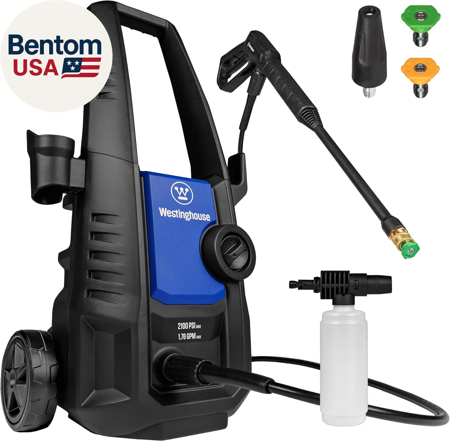 Epx3050 Electric Pressure Washer, 2100 Max PSI 1.76 Max GPM with Foam Cannon and