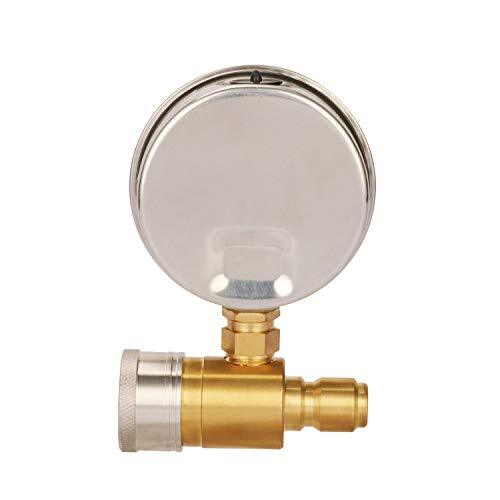 21/2″ Pressure Washer Pressure Gauge Kit 3/8 Inch Quick Connect 05000 Psi Glycer