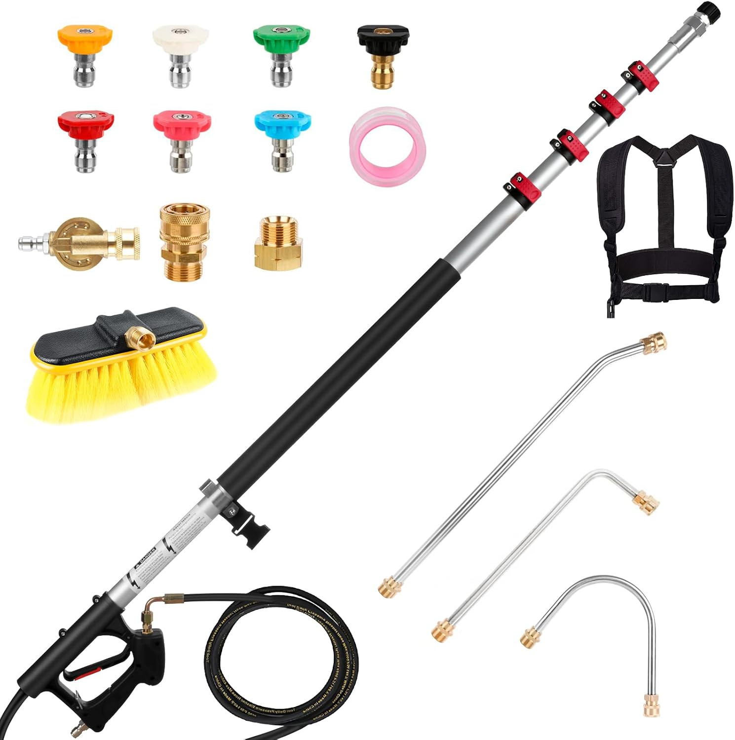 Pressure Washer Extension Wand 24FT, Gutter Cleaning Tools from the Ground with