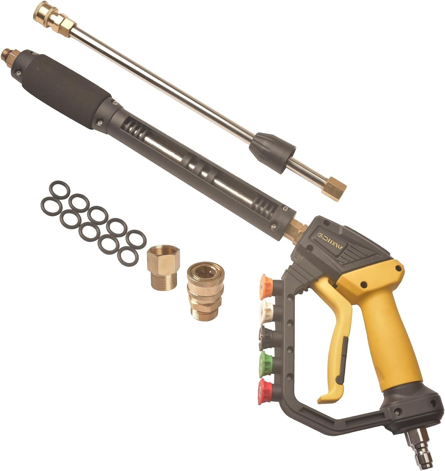 High Power Washer Gun,Adjustable Pressure Washer Gun with Extension Wand,Quic…