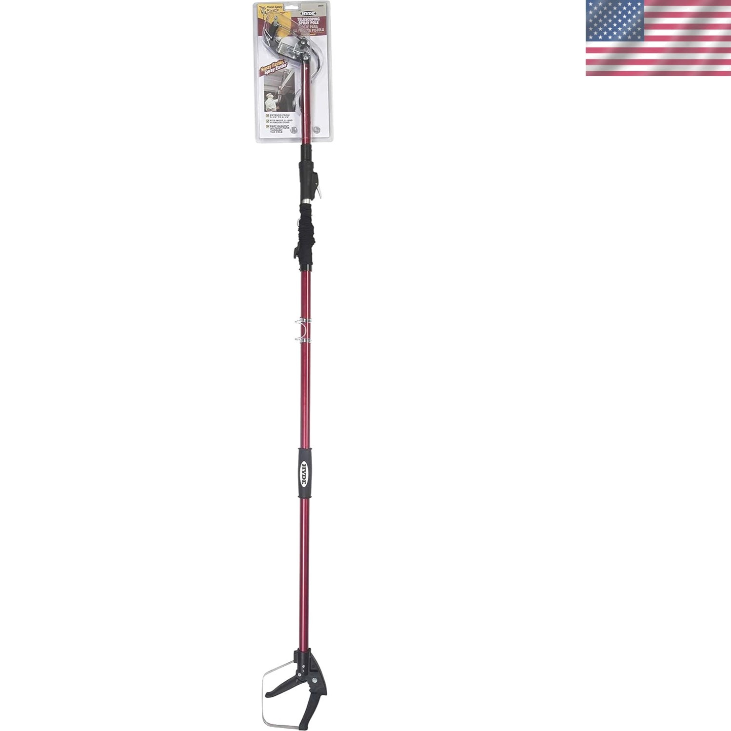 Lightweight Airless Spray Gun Extension Pole, 5-1/2 to 8-1/2 Feet for Painters