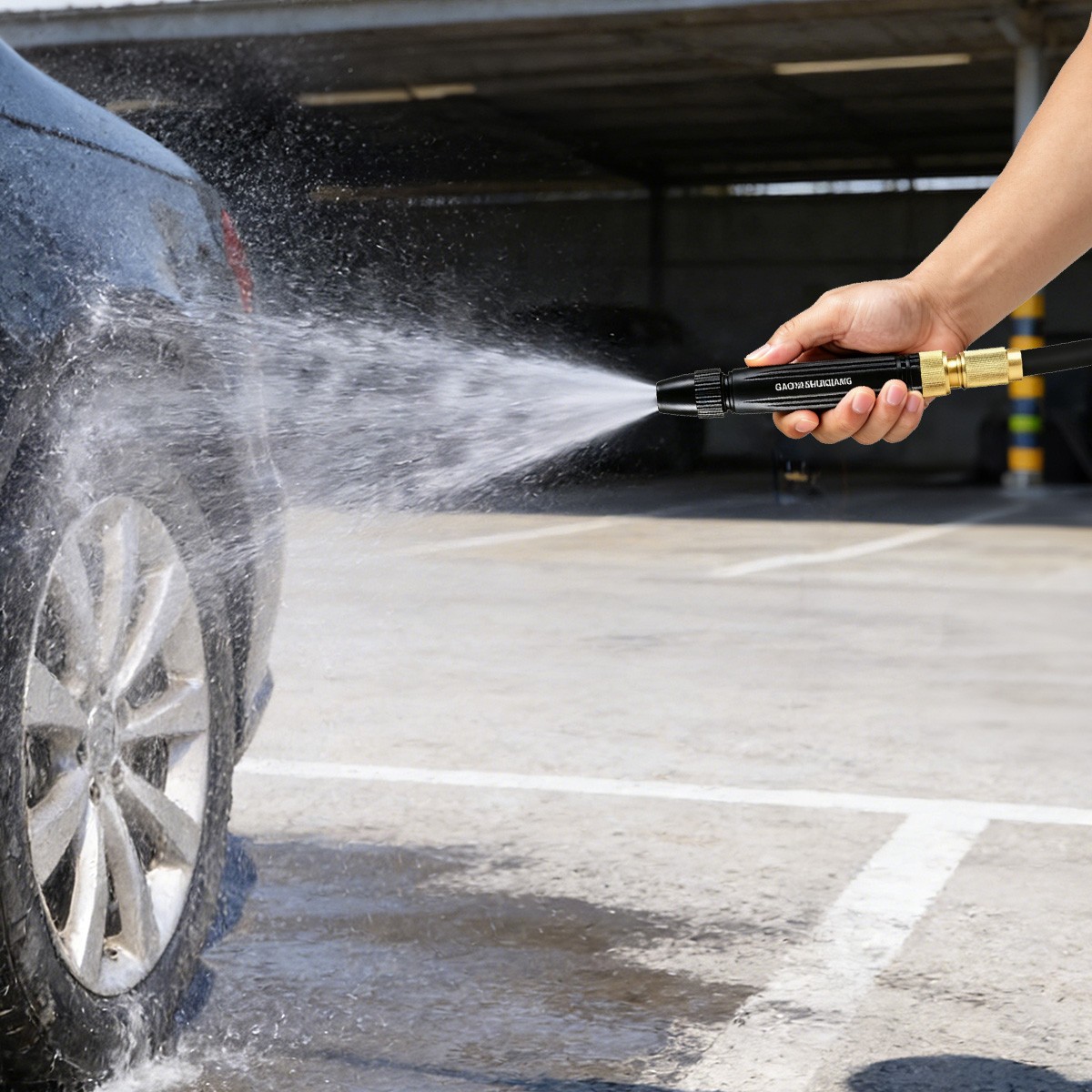 High Pressure Garden Water Gun Nozzle, Adjustable Nozzle for Car Wash Garden