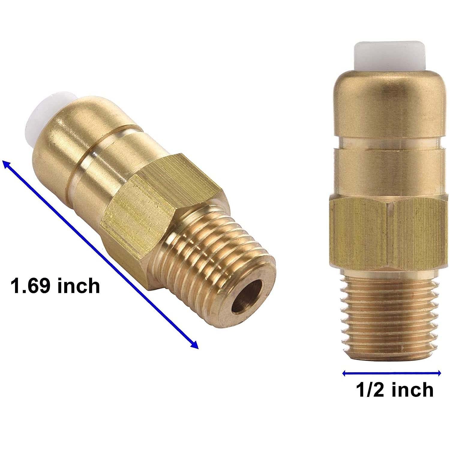Thermal Release Valve for Pressure Washer Pump 1/4 Inch NPT 2 Pack