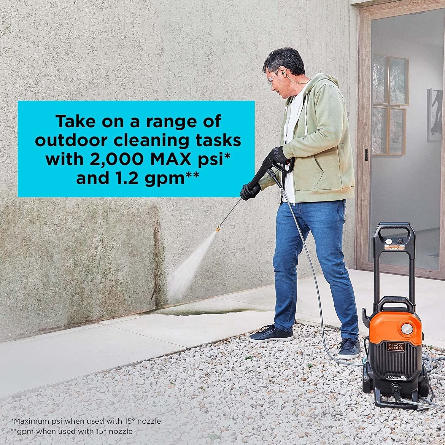 BLACK+DECKER 2000 Psi 1.2 Gpm Pressure Washer – BEPW2000