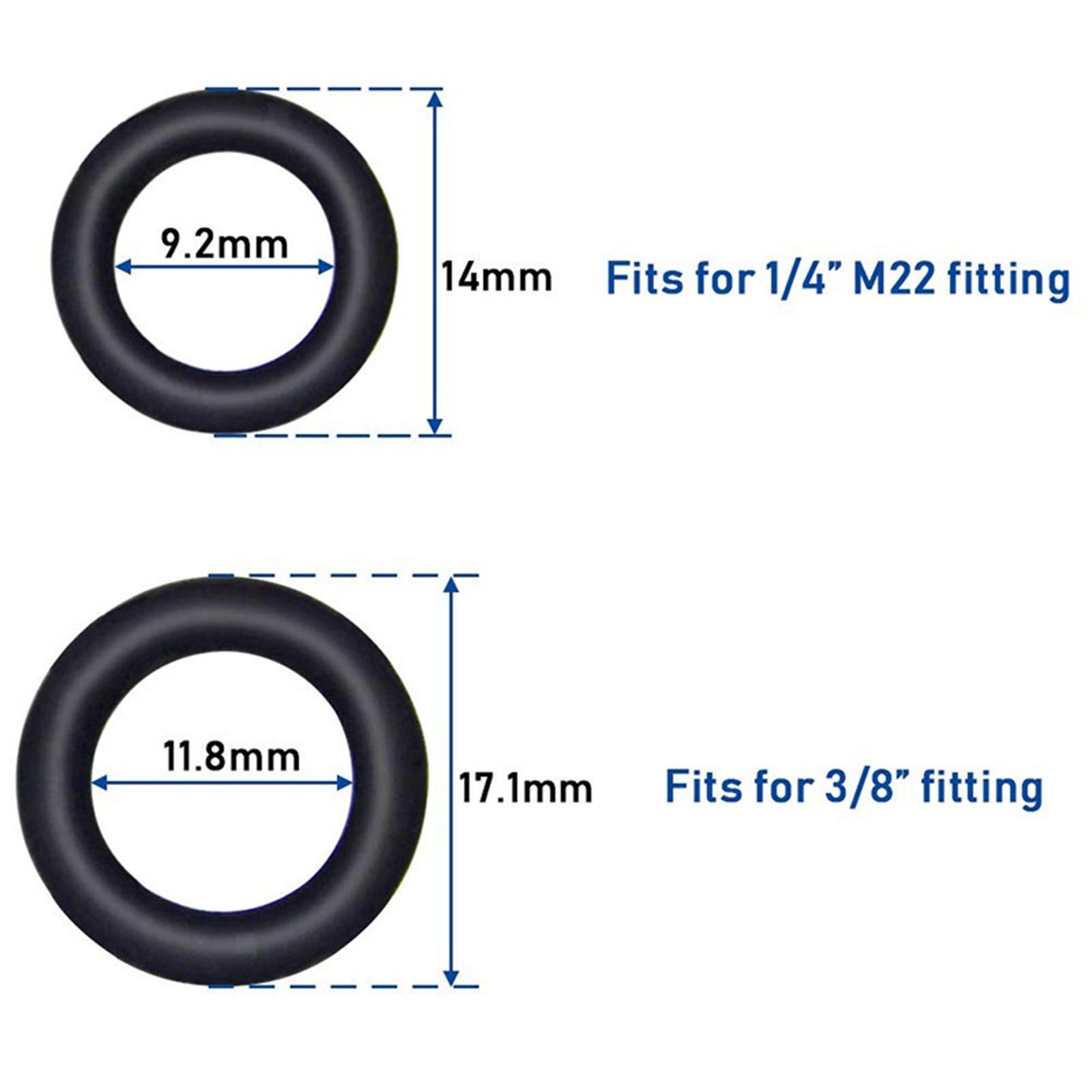 80Pcs 1/4″ 3/8” Pressure Orings Seal Rings Set O-rings High Pressure Seal