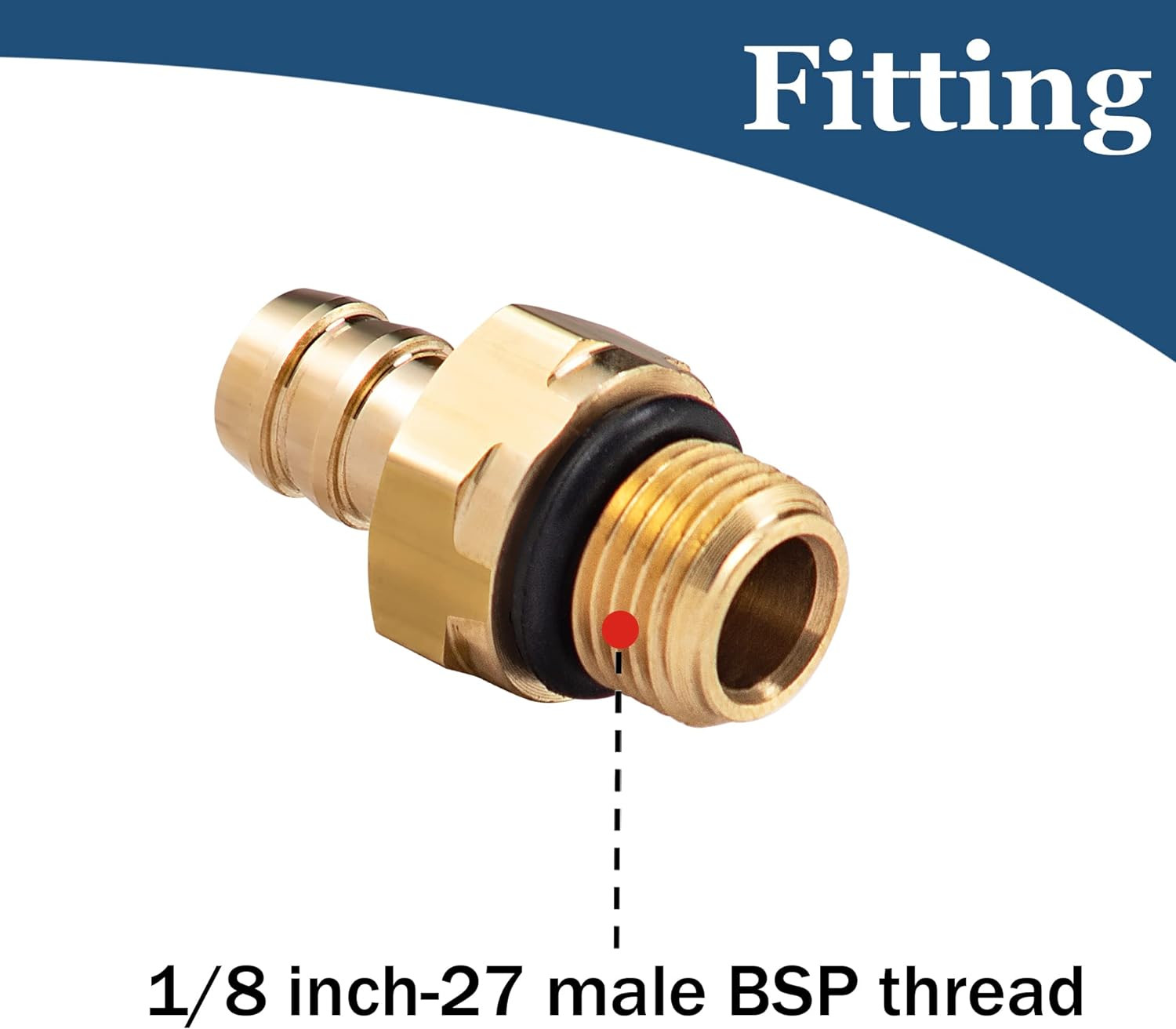 Chemical Injector Kit, Soap Injector for Pressure Washer, 1/8 Inch 27 Male BSP T