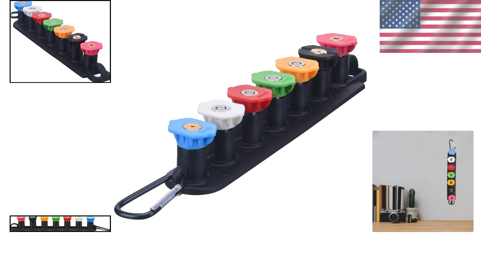 High-Performance Pressure Washer Nozzles Set – 7 Tips, Quick Connect, 4000 PSI