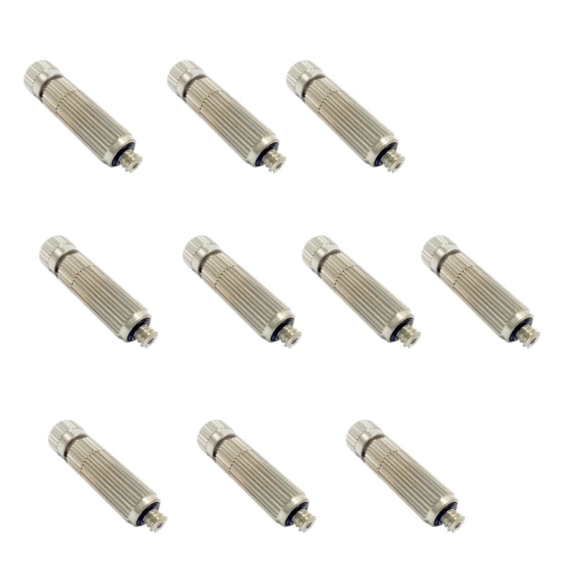 10 Pieces Nickel Plated Spray Nozzles 0.4mm Ceramic Hole Outdoor Mists Cooling