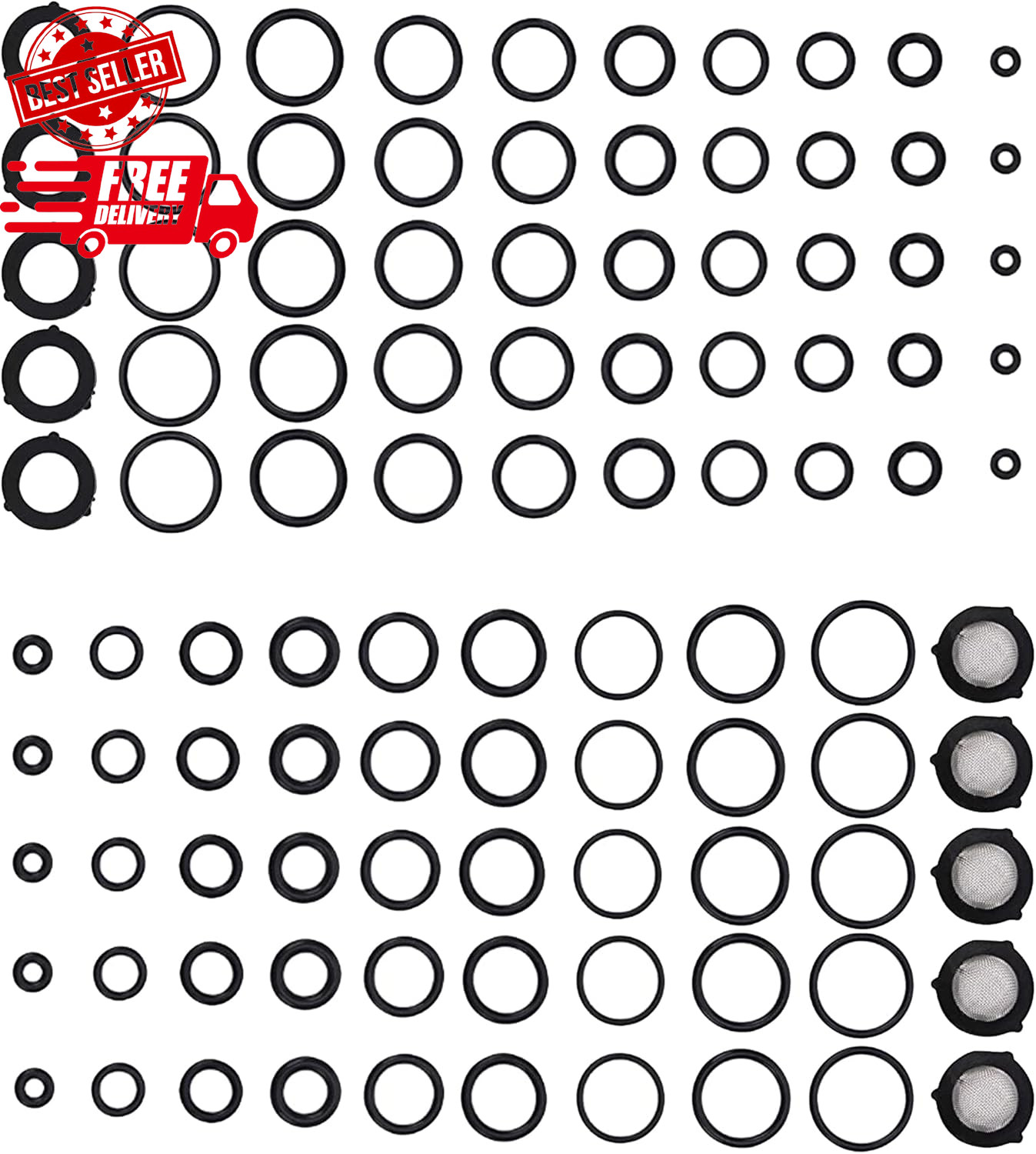 High Pressure Washer O Ring Kit, Replacement Rubber Ring for Power Washer, Gener