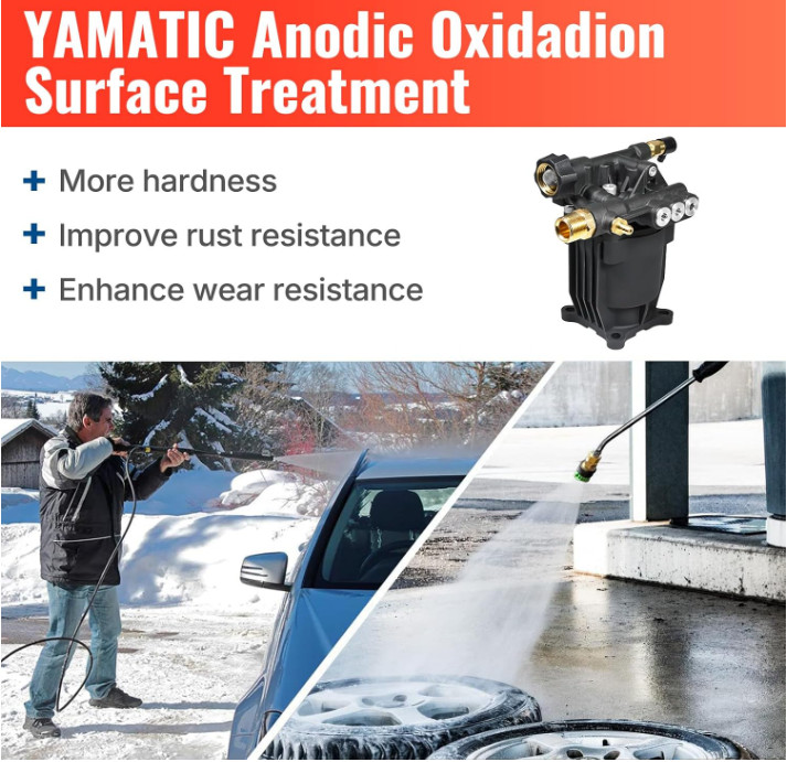 Pressure Washer Pump 3/4″ Shaft Horizontal Power Washer Pump Max 3200PSI 2.5 GPM