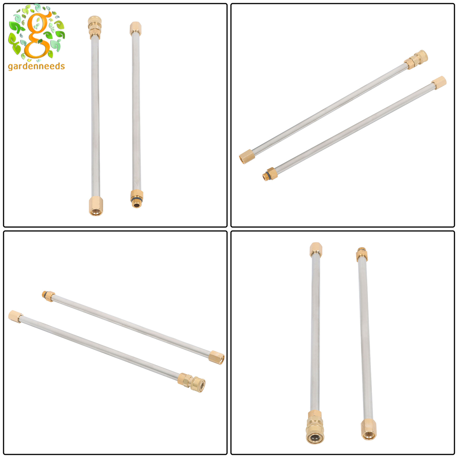 9 Pcs 97 Feet Water Gun 1/4 In 4000 Psi High Pressure Washer Extension Wand