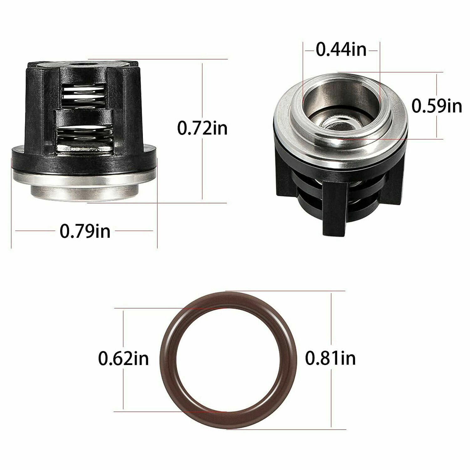 AR1828 Check Valve + AR1857 Packing Kit for Annovi Reverberi 18mm XR RK RKA RKV