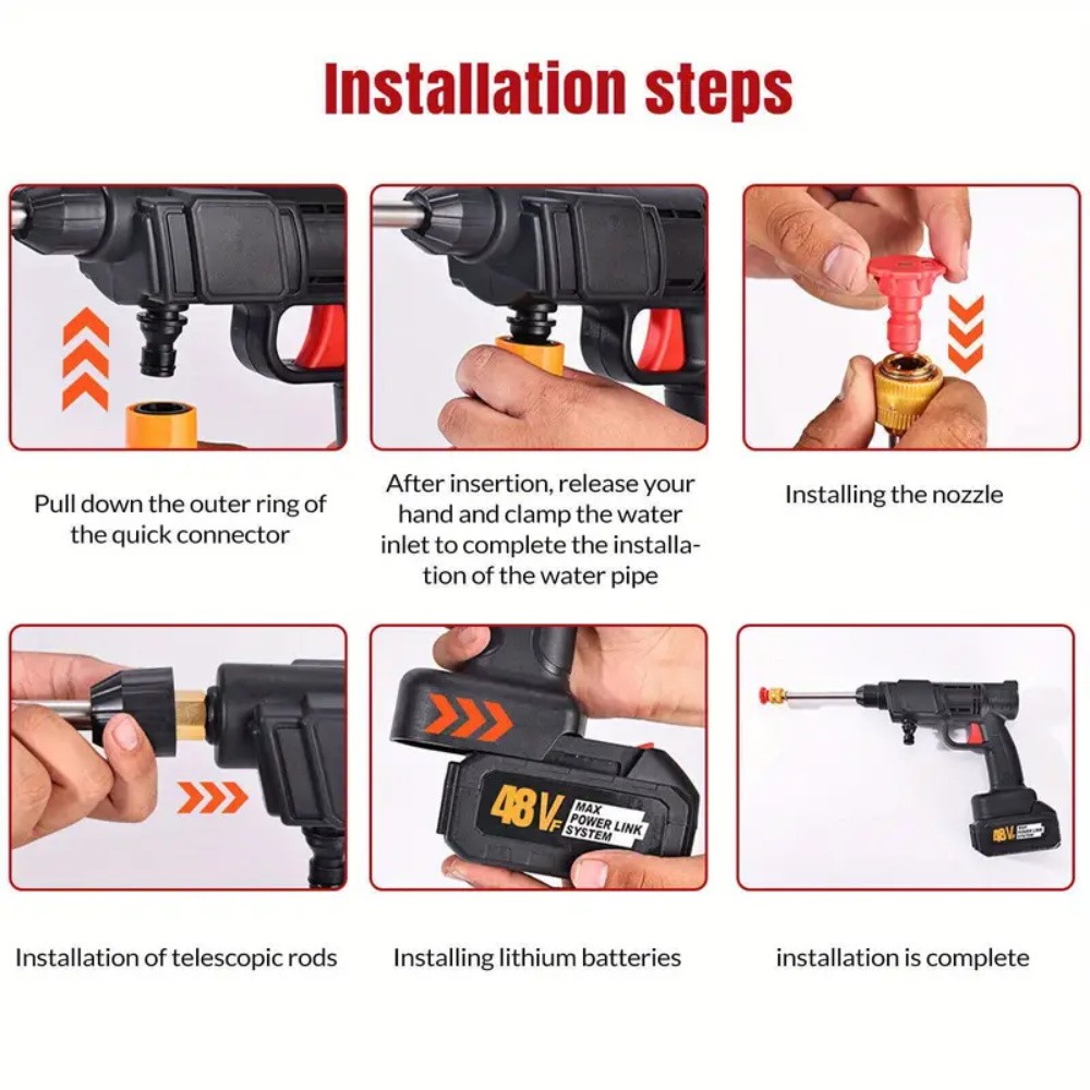 4000PSI Electric High Pressure Water Spray Gun Car Washer Portable Cleaner Kit