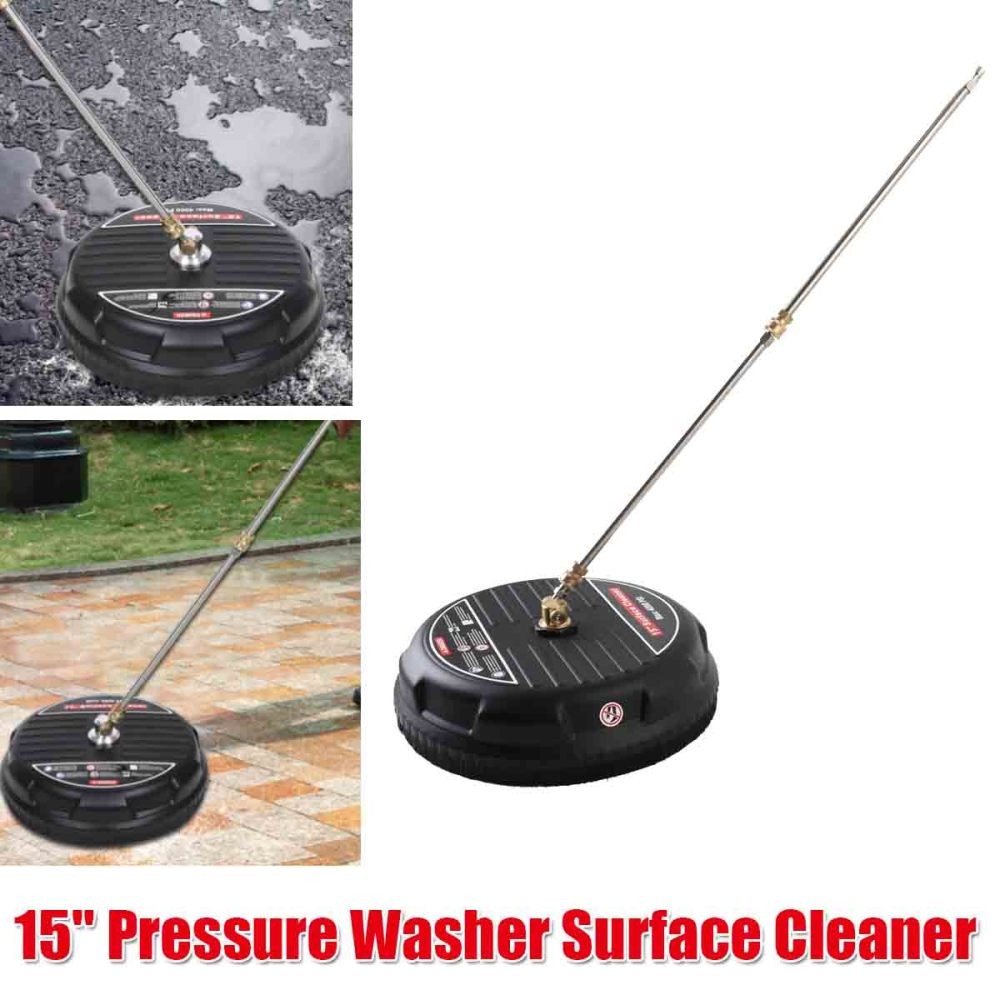 15″ Pressure Washer Surface Cleaner with 2 Extension Wand 4000PSI Pressure