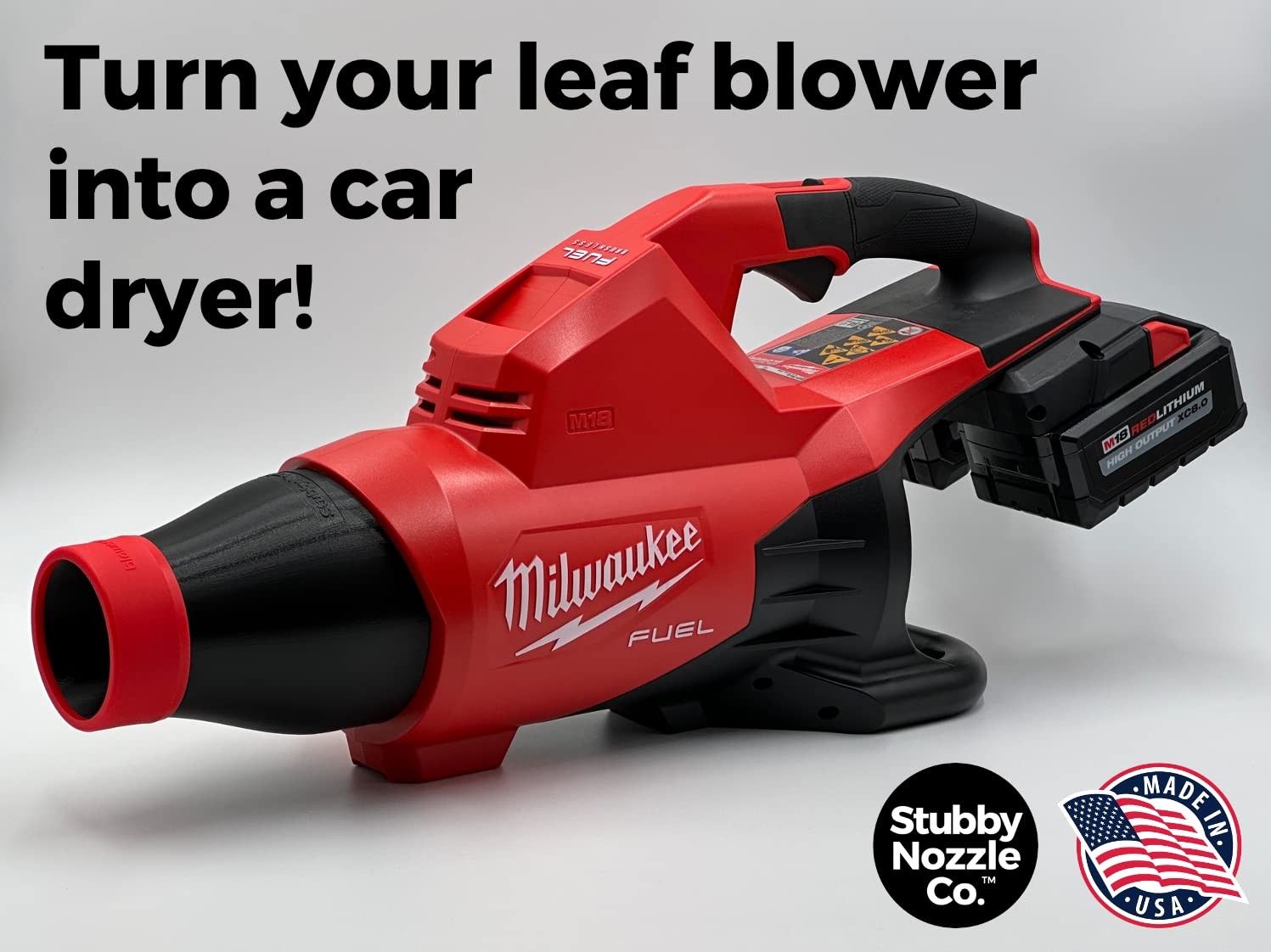Stubby Nozzle Co. STUBBY Car Drying Nozzle for Milwaukee M18 Fuel Leaf Blower…