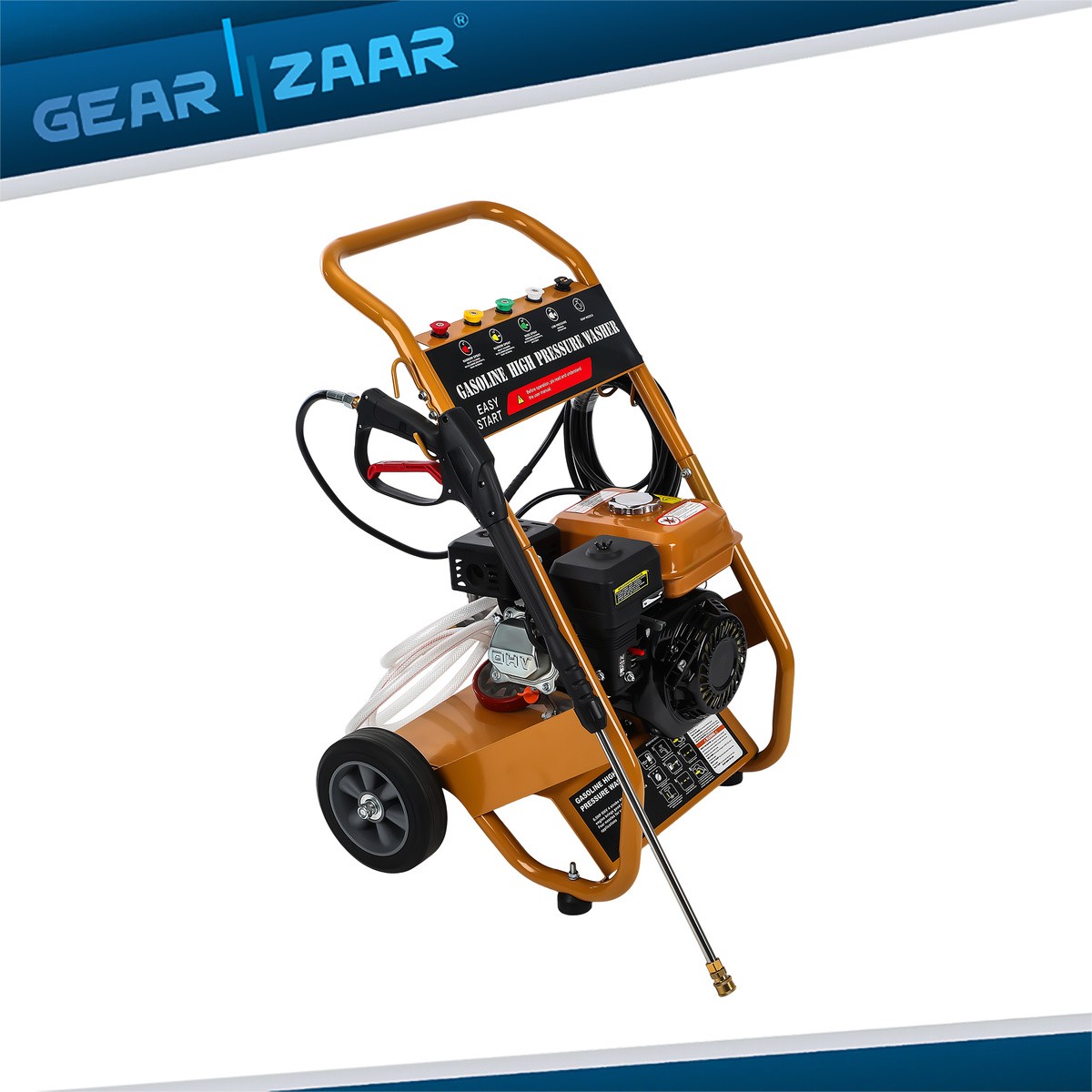3950 PSI Gas Pressure Washer 5 Nozzles Gas Powered Washer 6.5HP 2.6 GPM 4-Stroke