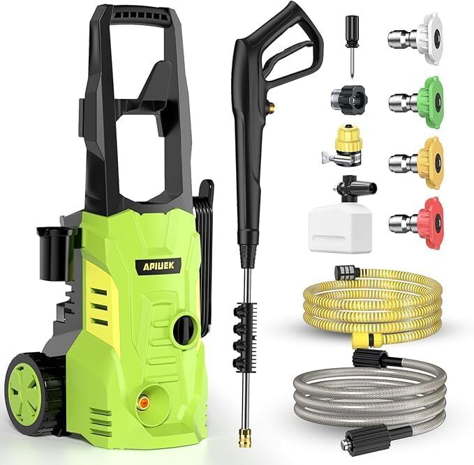 Electric High Pressure Washer – GUIFIN Portable Power Washer with Upgraded Soap