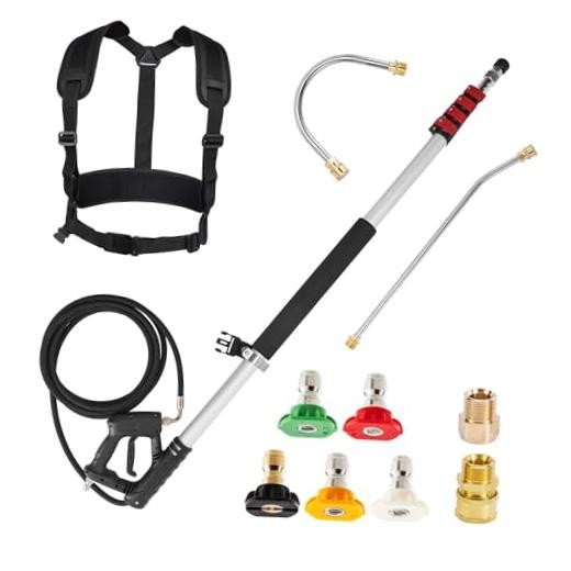 Telescoping Pressure Washer Wand, 20 Feet Aluminum High Power Washer 20 FT