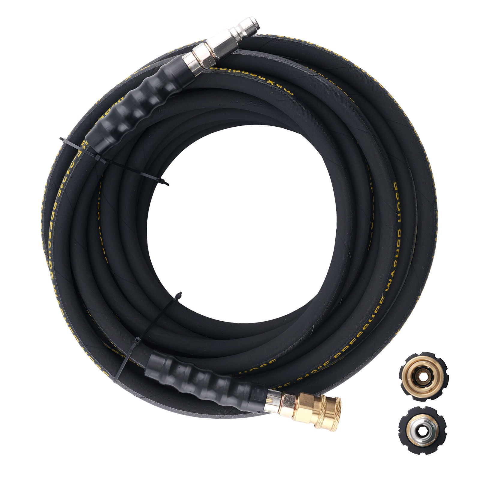 50 Feet Power Washing Hose 4200PSI Steel Wire Braid w/ M22 to 3/8″ Coupler