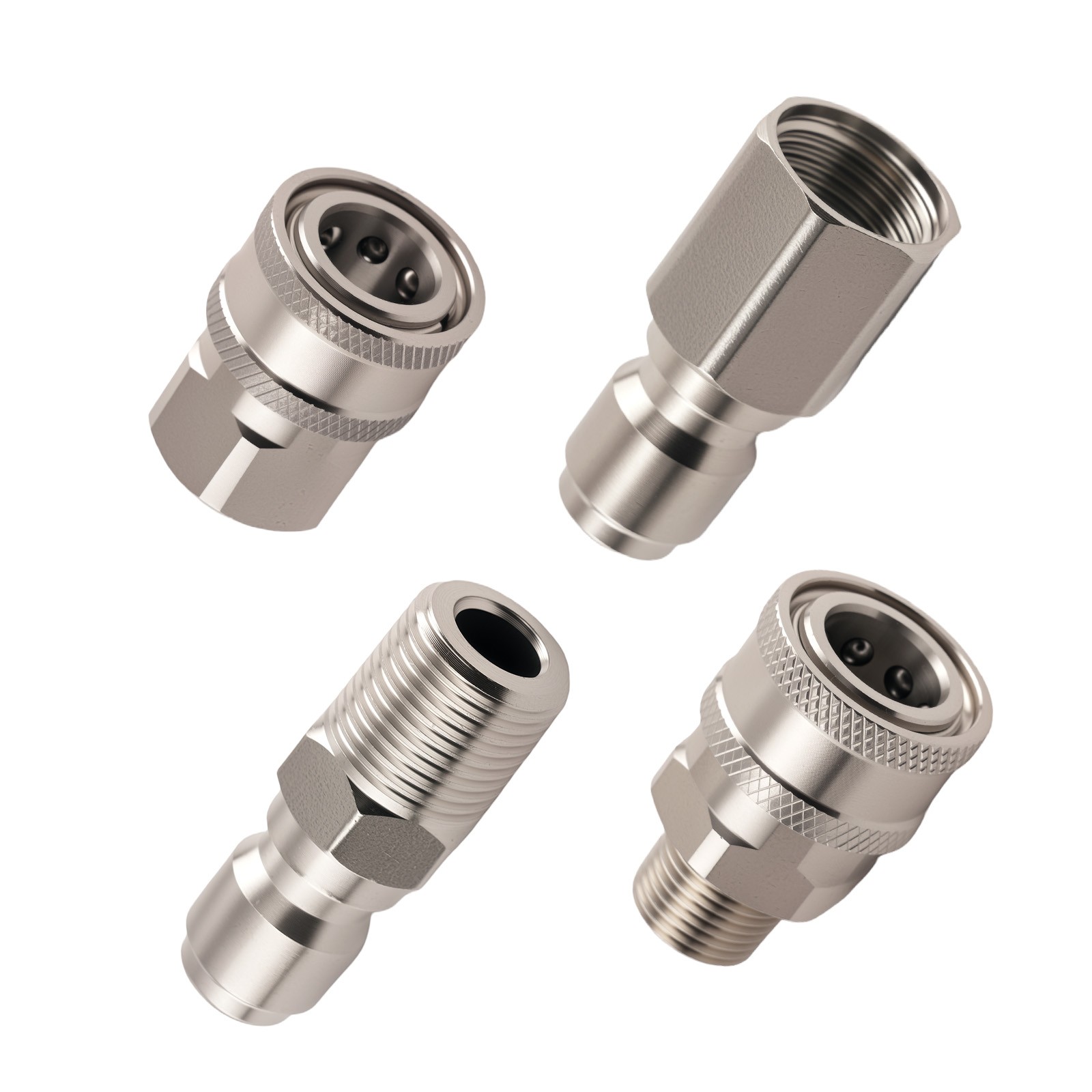 Quick Connect 3/8″ NPT Pressure Washer Adapter Stainless Steel Fitting 4Piece