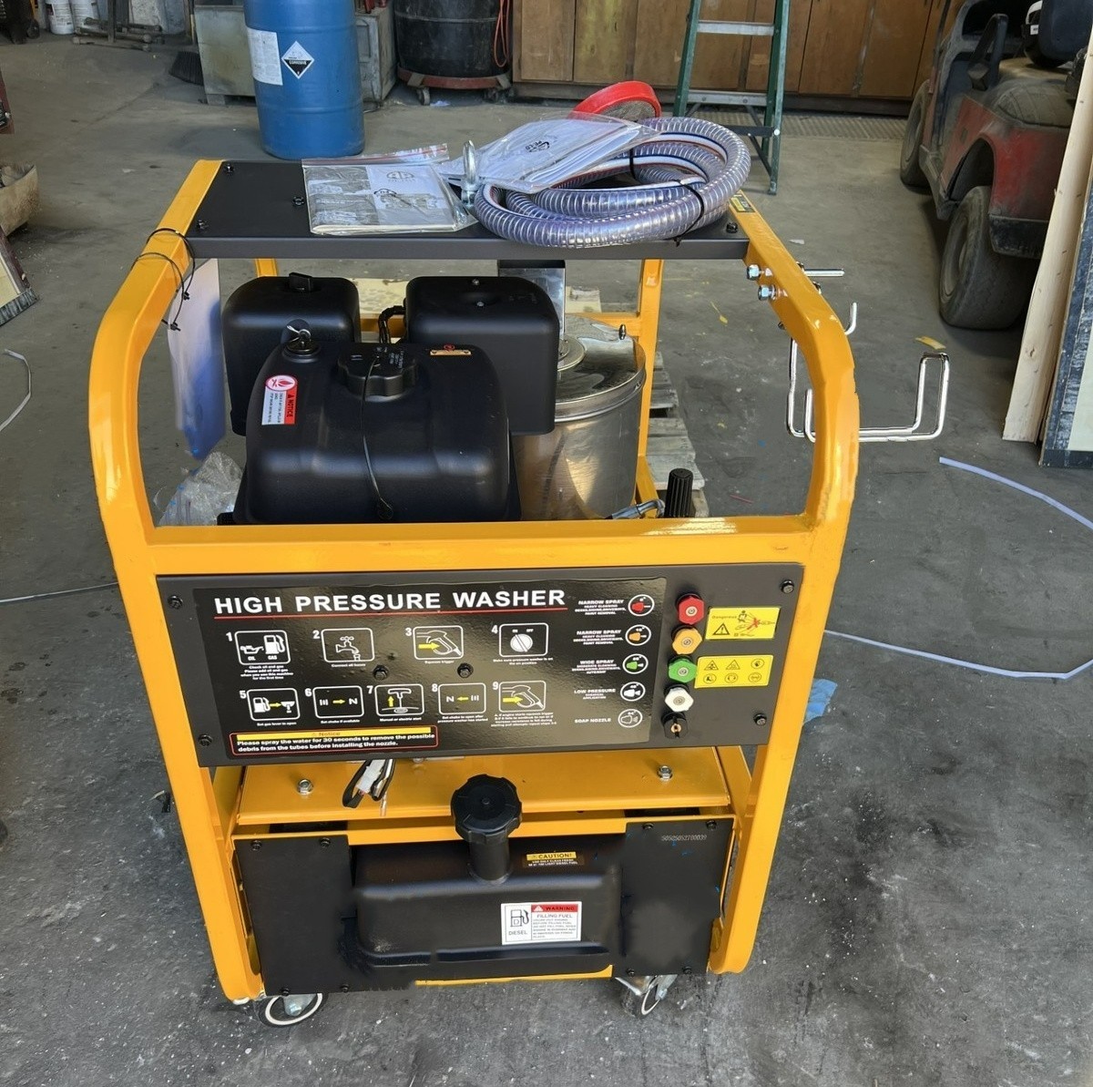 AGT 4000 PSI Hot Water High Pressure Washer Machine 13 HP Gasoline Burner w/Hose