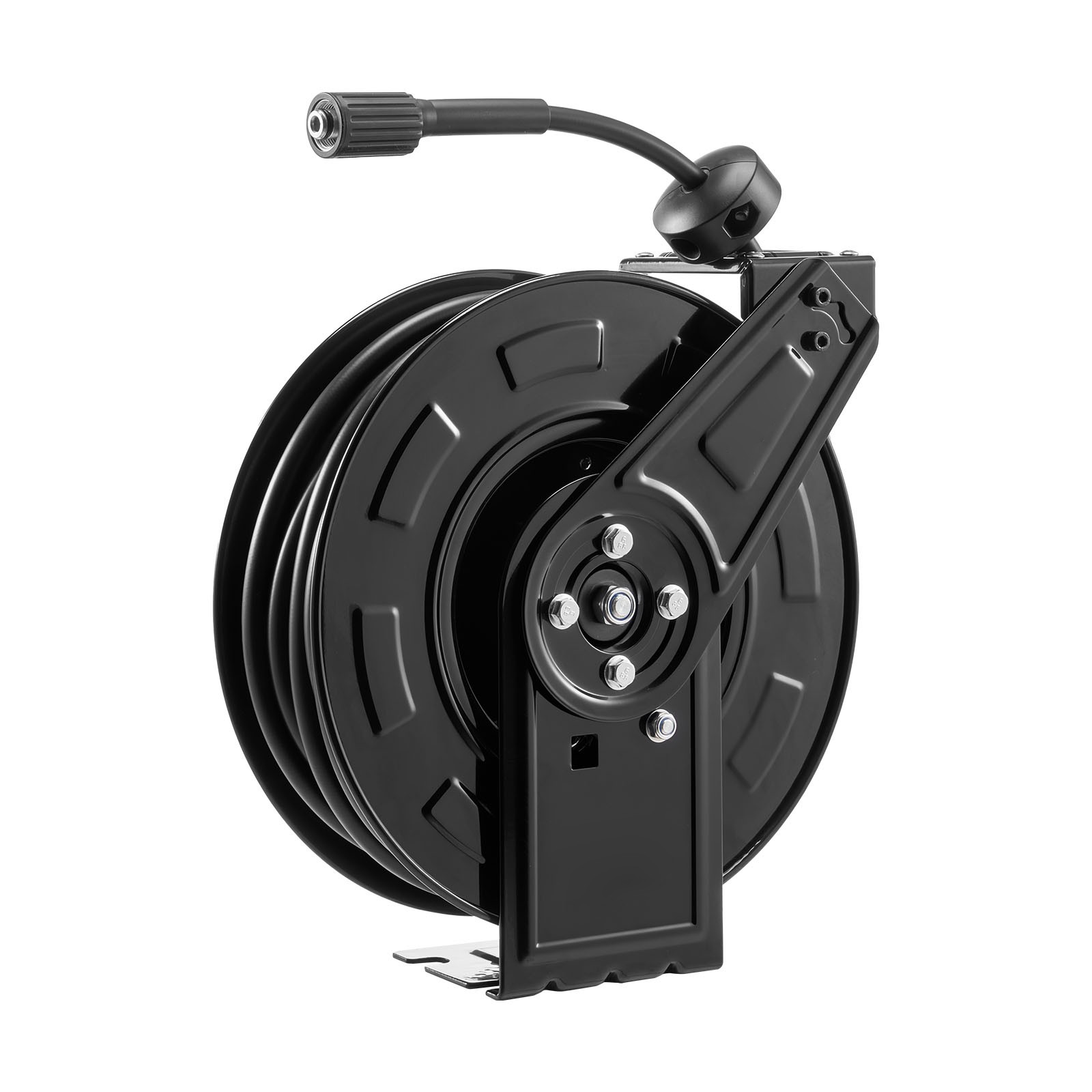 Uimoso Retractable 60ft Pressure Washer Hose Reel, 1/4in, 4000 PSI Auto Rewind