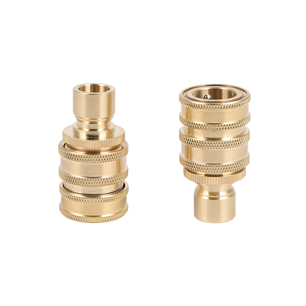 3/4″ Garden Hose Quick Connect Water SOLID Brass Female Male Connector Set New