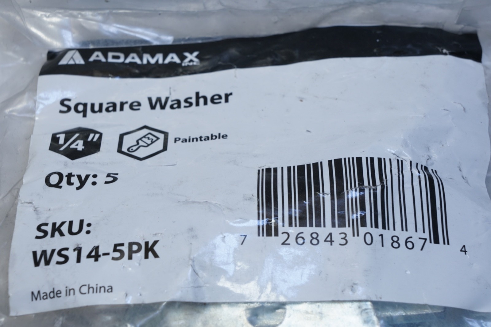 New Lot of 7 5Pks Adama 1/4″ Square Washer for Strut Channel No Magnets WS14