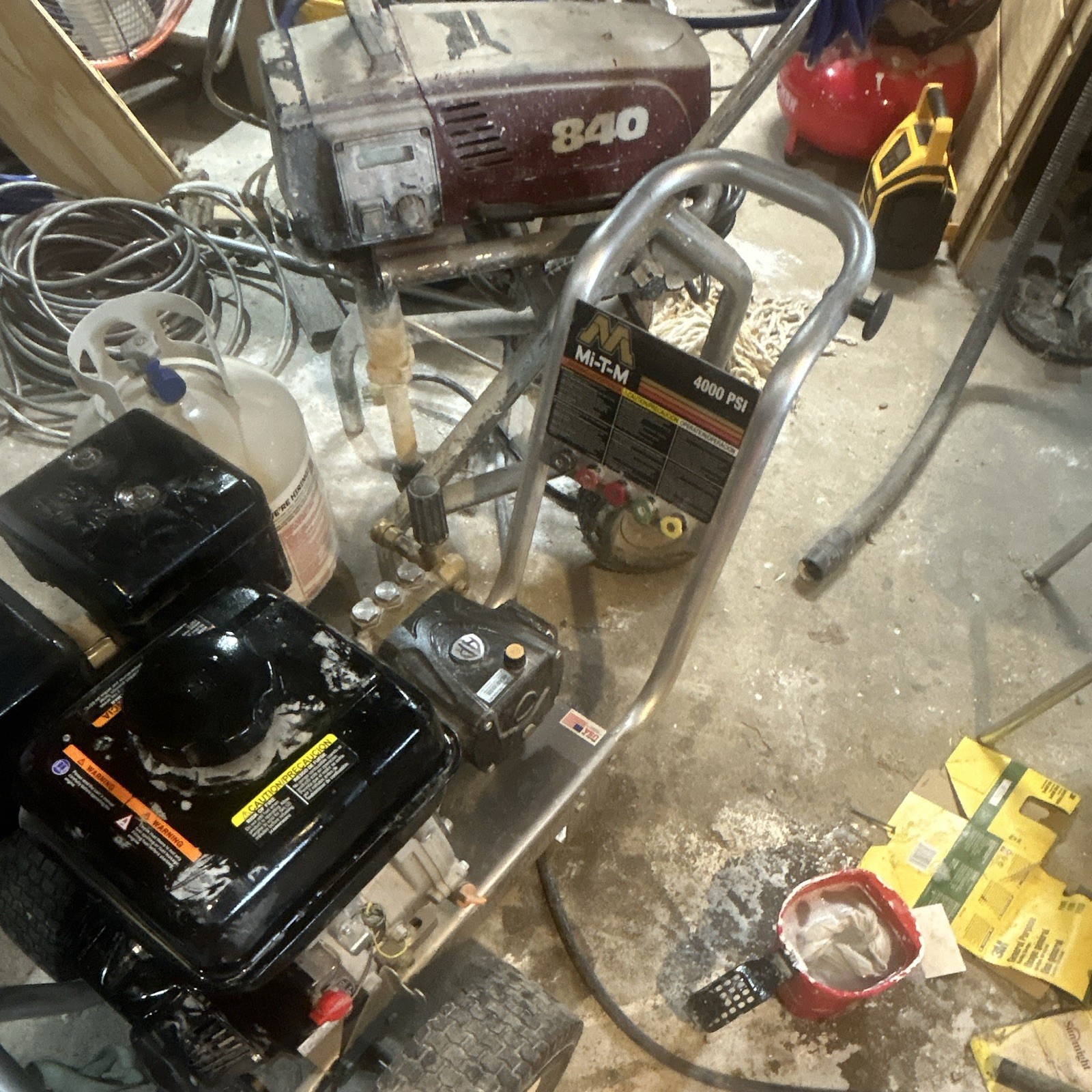 Mi-T-M 4000 PSI Gasoline Pressure Washer, Gas Powered Unit w/ Wheels