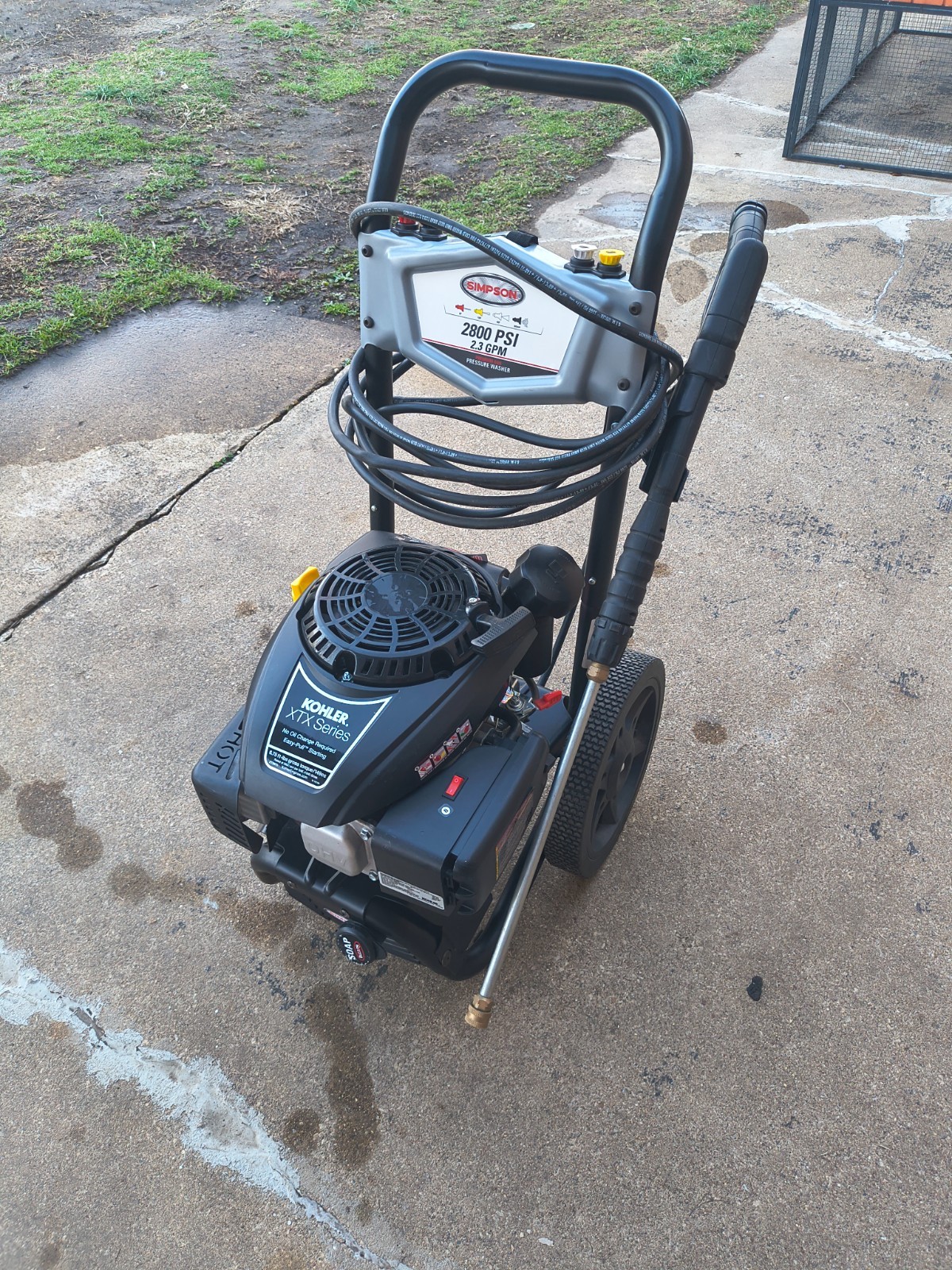 Simpson 2800 PSI Gas Pressure Washer Quick Connect Hose Spray Gun Black Red