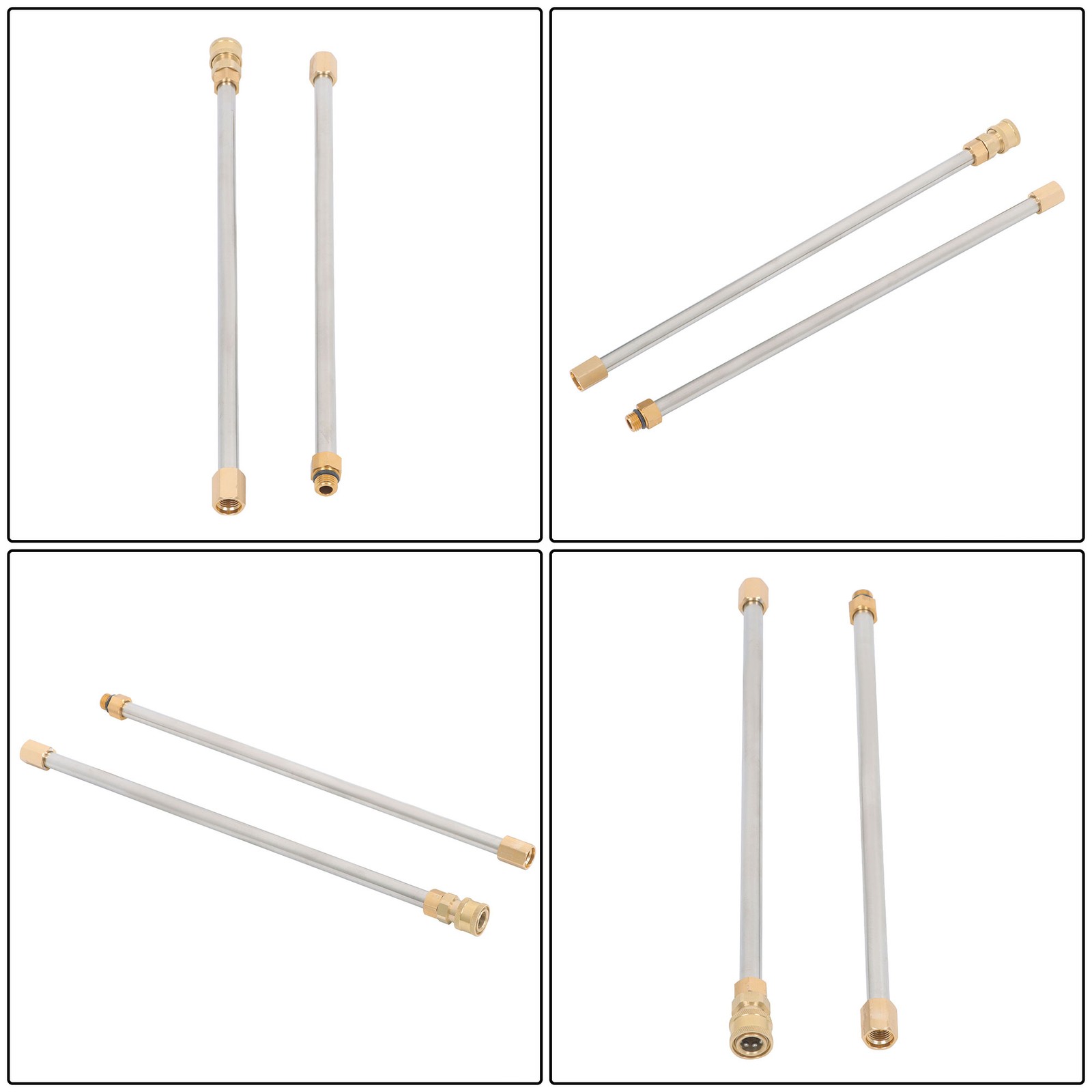 9-Piece Set Of High Pressure Water Gun 1/4’’Quick Connect 4000 PSI Extension Rod