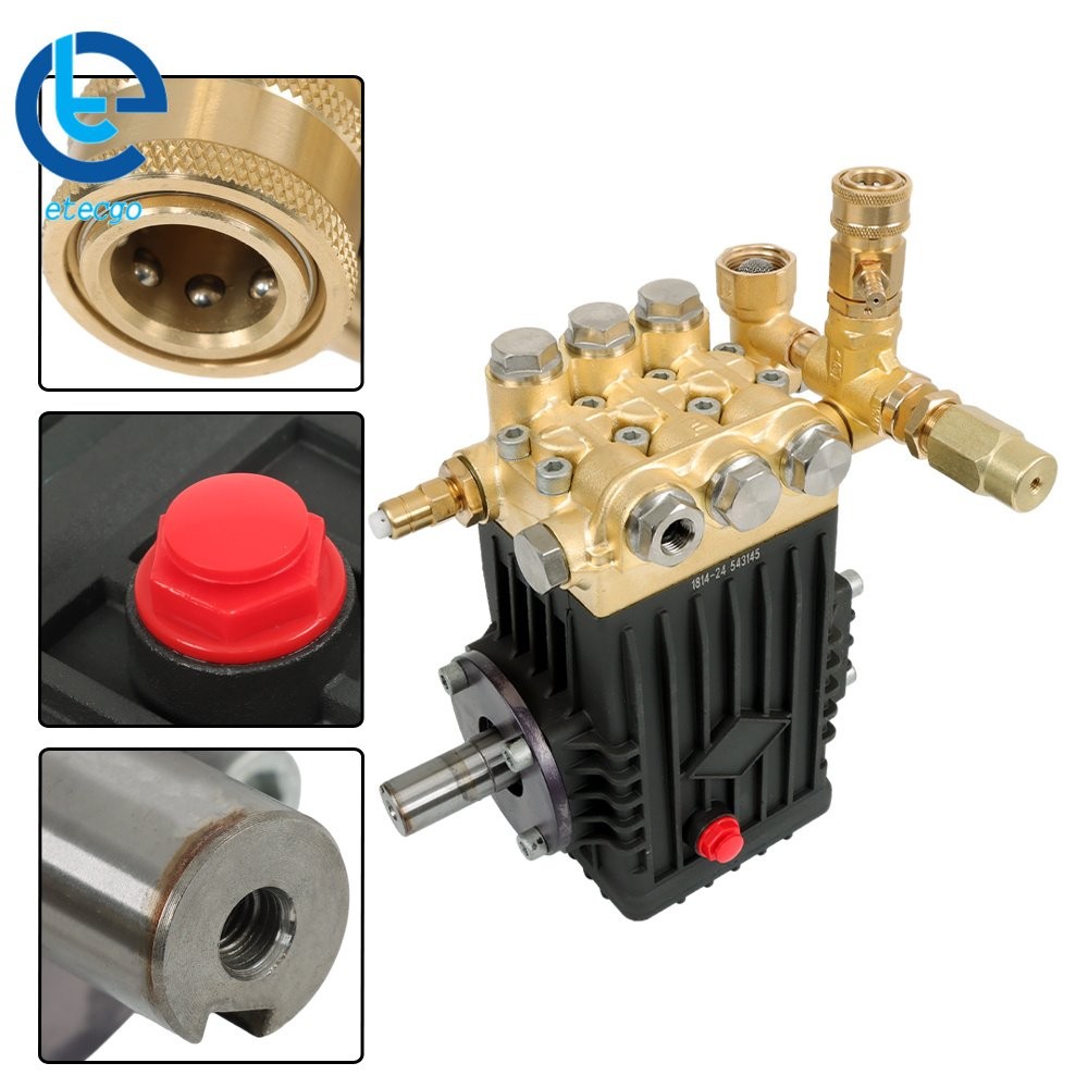 Pressure Power Washer Pump 3600 PSI 4.9 GPM 24 mm Solid Shaft Belt Drive