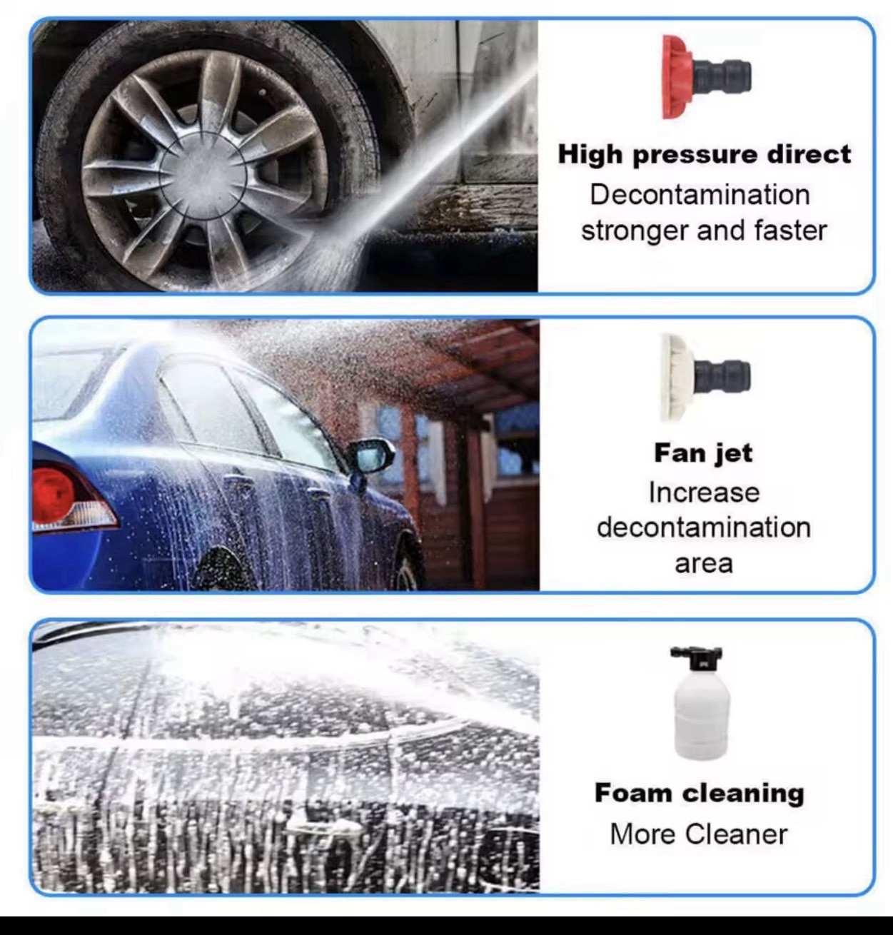 300W 30Bar Cordless High Pressure Car Washer Spray Water Gun 12000mAh Battery Fo