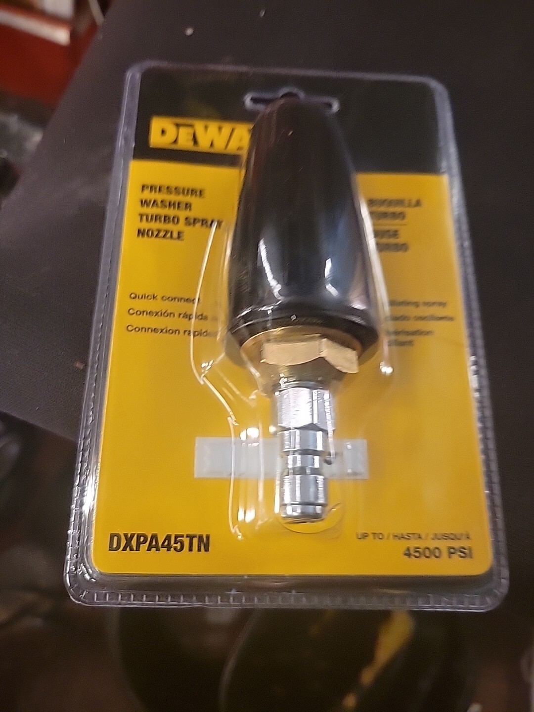 NEW Dewalt DXPA45TN 4500 PSI Pressure Washer Turbo Spray Nozzle NEW AND SEALED