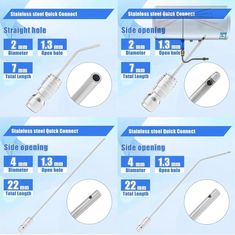 Stainless Steel Pressure Washer Nozzle Needle Set for Appliance Cleaning